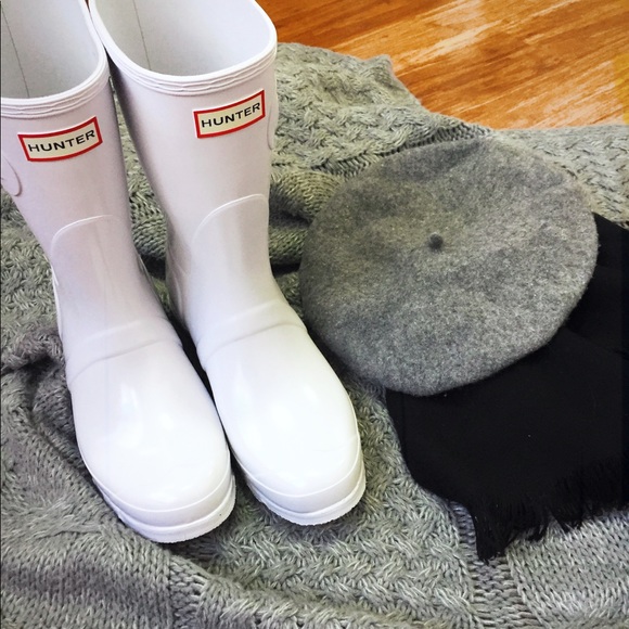 hunter white boots